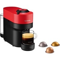 Krups Nespresso Vertuo Pop Spicy Red XN9205, Kapselmaschine schwarz/dunkelrot