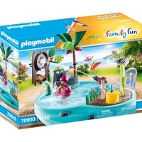 PLAYMOBIL 70610 Family Fun Spaßbecken mit Wasserspritze, Konstruktionsspielzeug 
