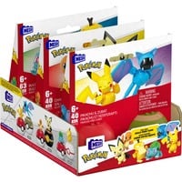 Mattel MEGA Pokémon Poke Ball Collection, Konstruktionsspielzeug sortierter Artikel, zwei Figuren