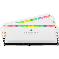 Corsair DIMM 32 GB DDR5-6200 (2x 16 GB) Dual-Kit, Arbeitsspeicher weiß, CMT32GX5M2X6200C36W, Dominator Platinum RGB, INTEL XMP