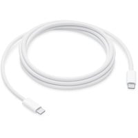 Apple USB 2.0 Ladekabel, USB-C Stecker > USB-C Stecker weiß, 2 Meter, gesleevt, Laden mit bis zu 240 Watt