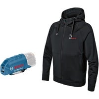 Bosch Heat+Jacket GHH 12+18V Solo Größe 3XL, Arbeitskleidung schwarz, ohne Akku und Ladegerät