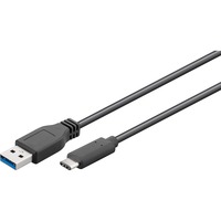 goobay USB 3.2 Gen 1 Kabel, USB-A Stecker > USB-C Stecker schwarz, 2 Meter