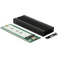 DeLOCK Externes Gehäuse für M.2 NVMe PCIe SSD, Laufwerksgehäuse schwarz, mit SuperSpeed USB 10 Gbps (USB 3.2 Gen 2) USB Type-C Buchse