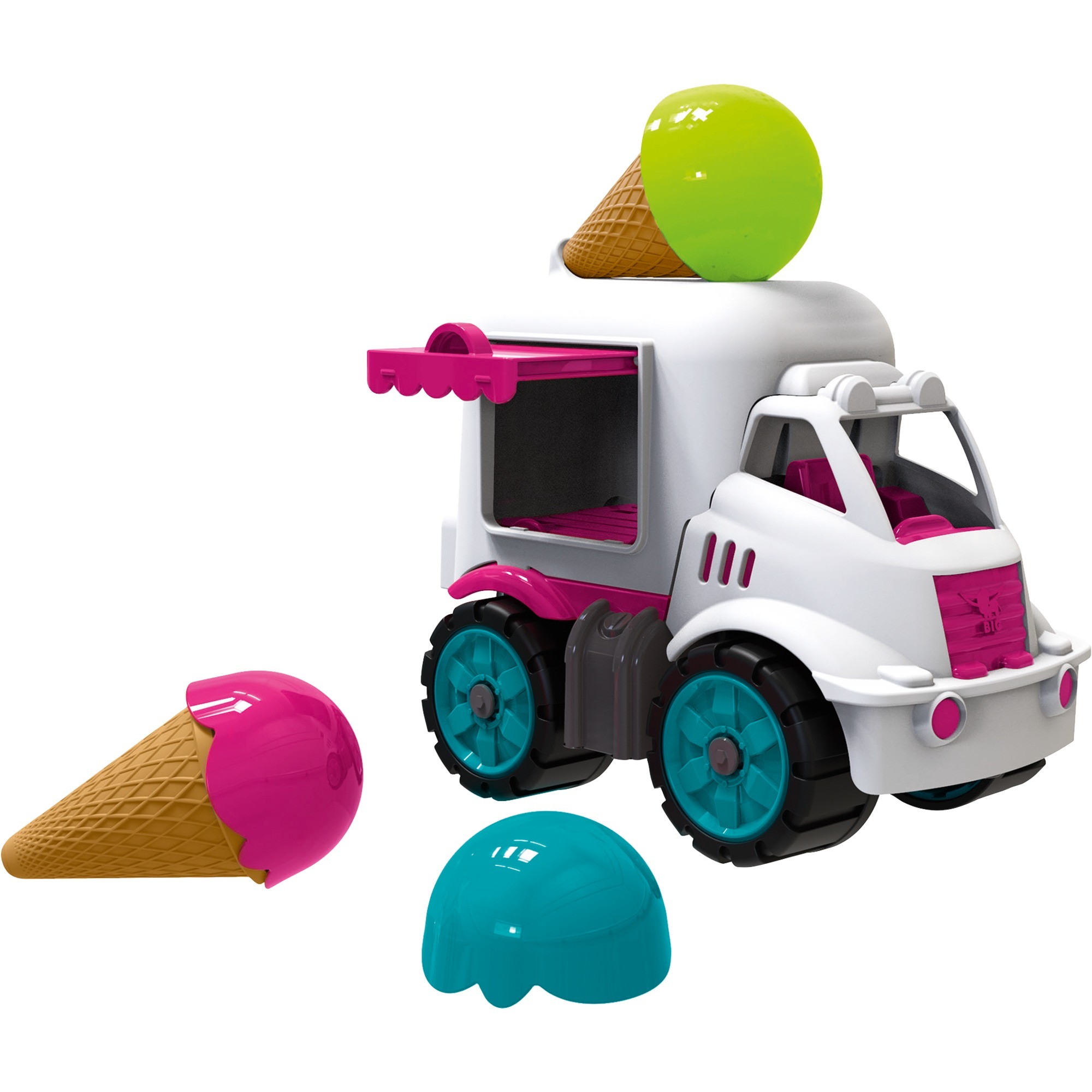 Power-Worker Mini Ice Cream Van samochodzik Plastik, Toy vehicle