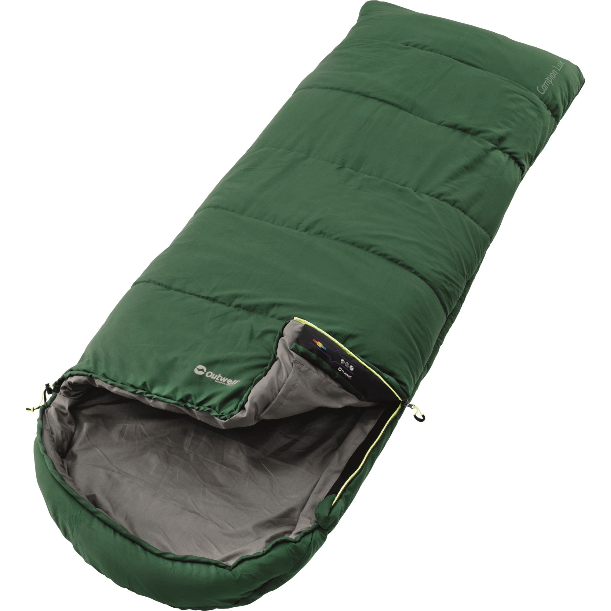 Campion Lux Mummy sleeping bag Mikrofibra, Poliester Zielony