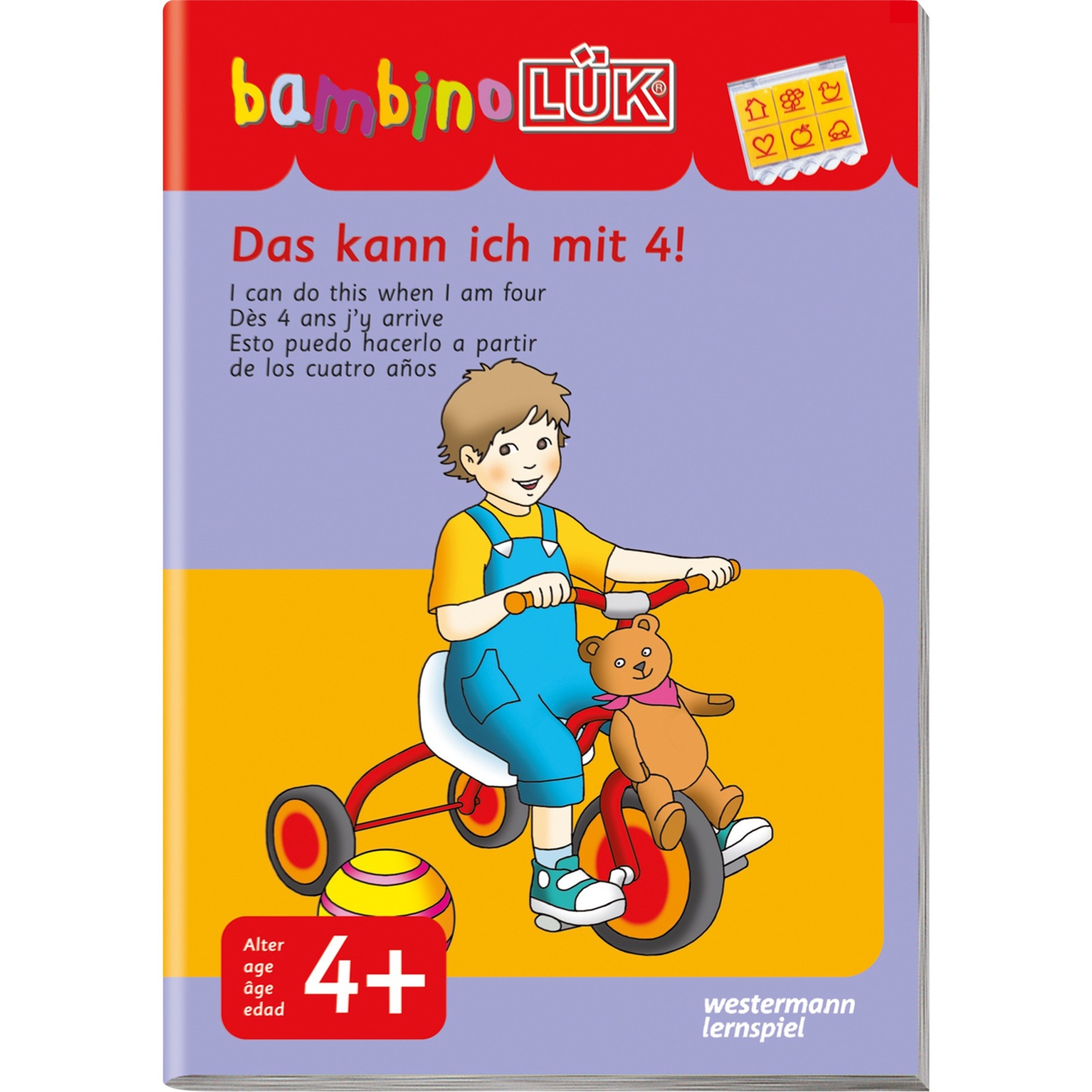 bambinoLÜK Das kann ich mit 4! książka dla dzieci, Książki edukacyjne