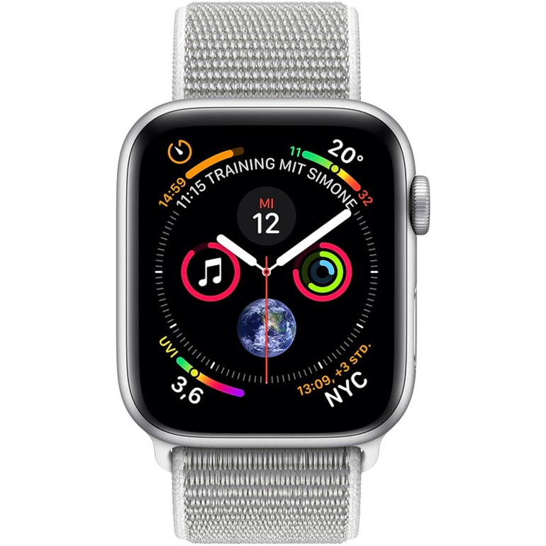Watch Series 4 inteligentny zegarek Srebrny OLED Komórkowa GPS, SmartWatch