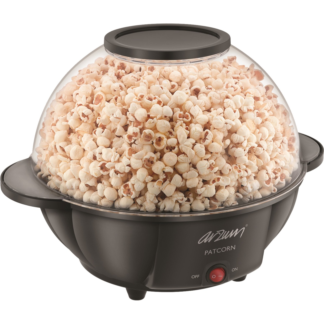 AR258 850W Czarny, Przezroczysty urządzenie do robienia popcornu, Maszynka do popcornu
