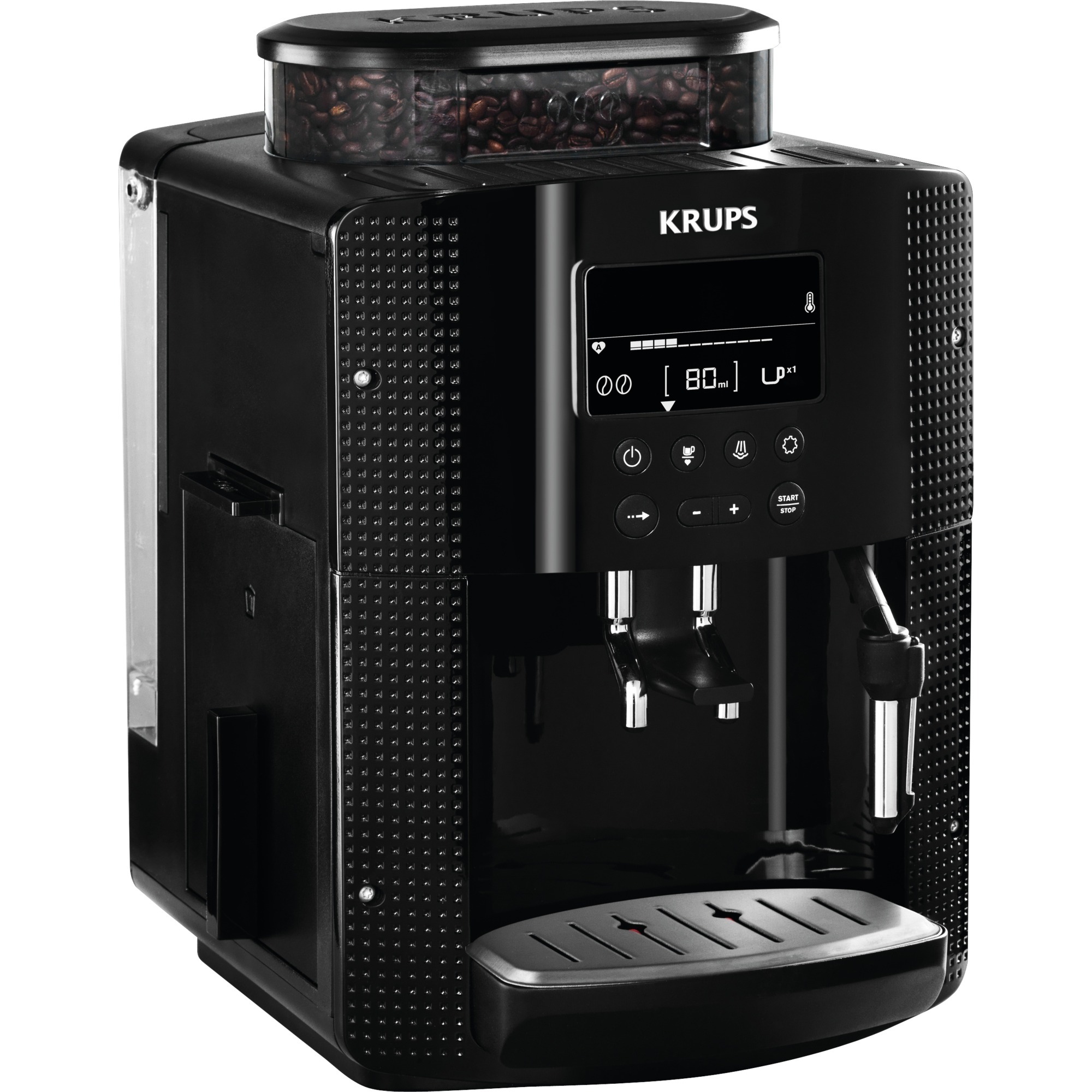EA8150 ekspres do kawy Wolnostojący Ekspres do espresso Czarny 1,7 L 2 kubki Pełna automatyka, Pełny automat