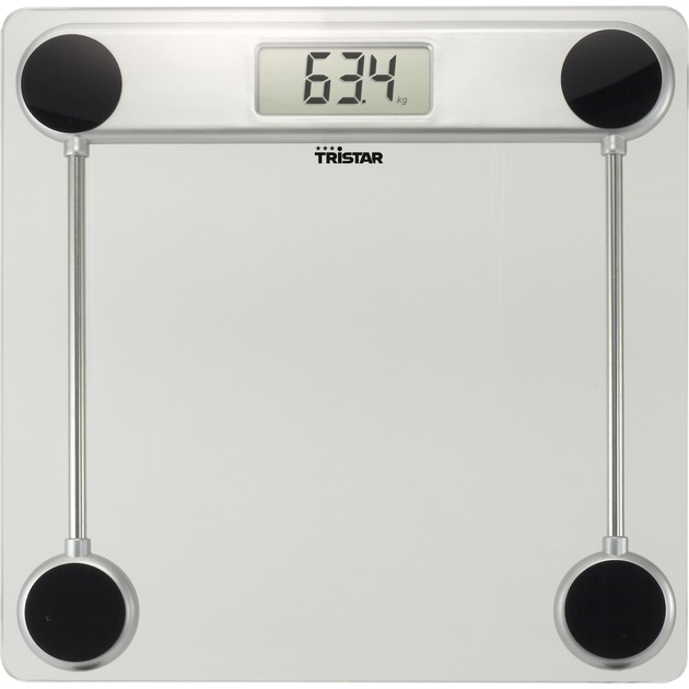 WG-2421 waga Elektroniczna waga osobista Kwadrat Srebrny, Przezroczysty
