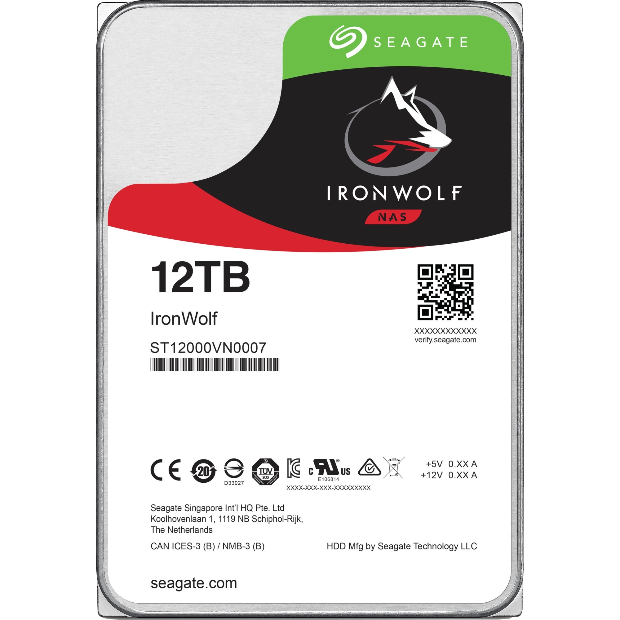 IronWolf ST12000VN0007 dysk twardy HDD 12000 GB Serial ATA III
