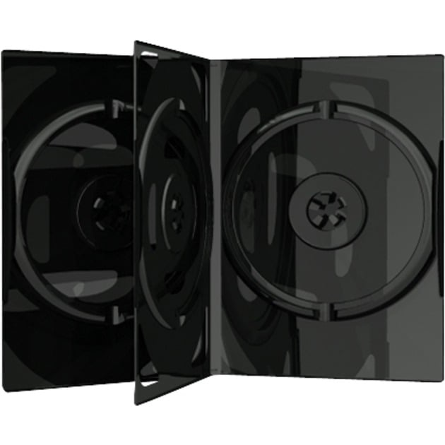 BOX15 opakowania na płyty CD Opakowanie na płytę DVD 3 dyski Czarny, Futerał ochronny