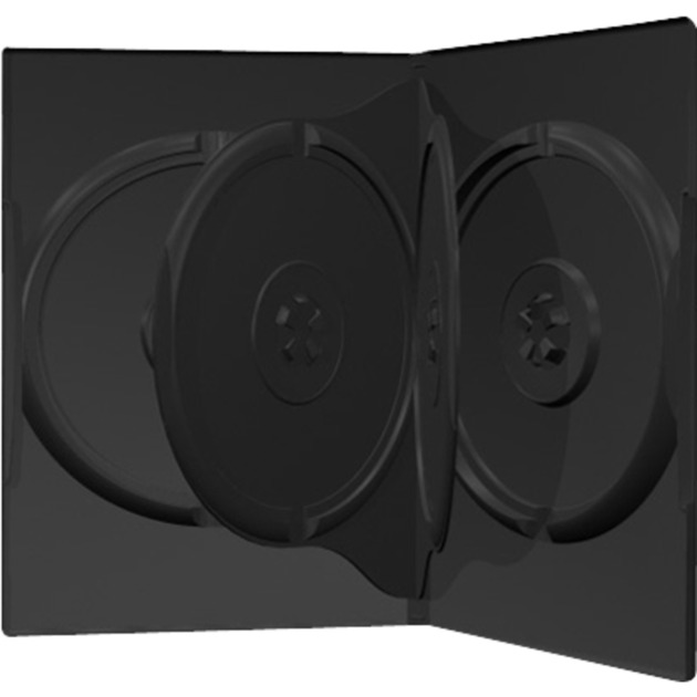 BOX17 opakowania na płyty CD Opakowanie na płytę DVD 4 dyski Czarny, Futerał ochronny