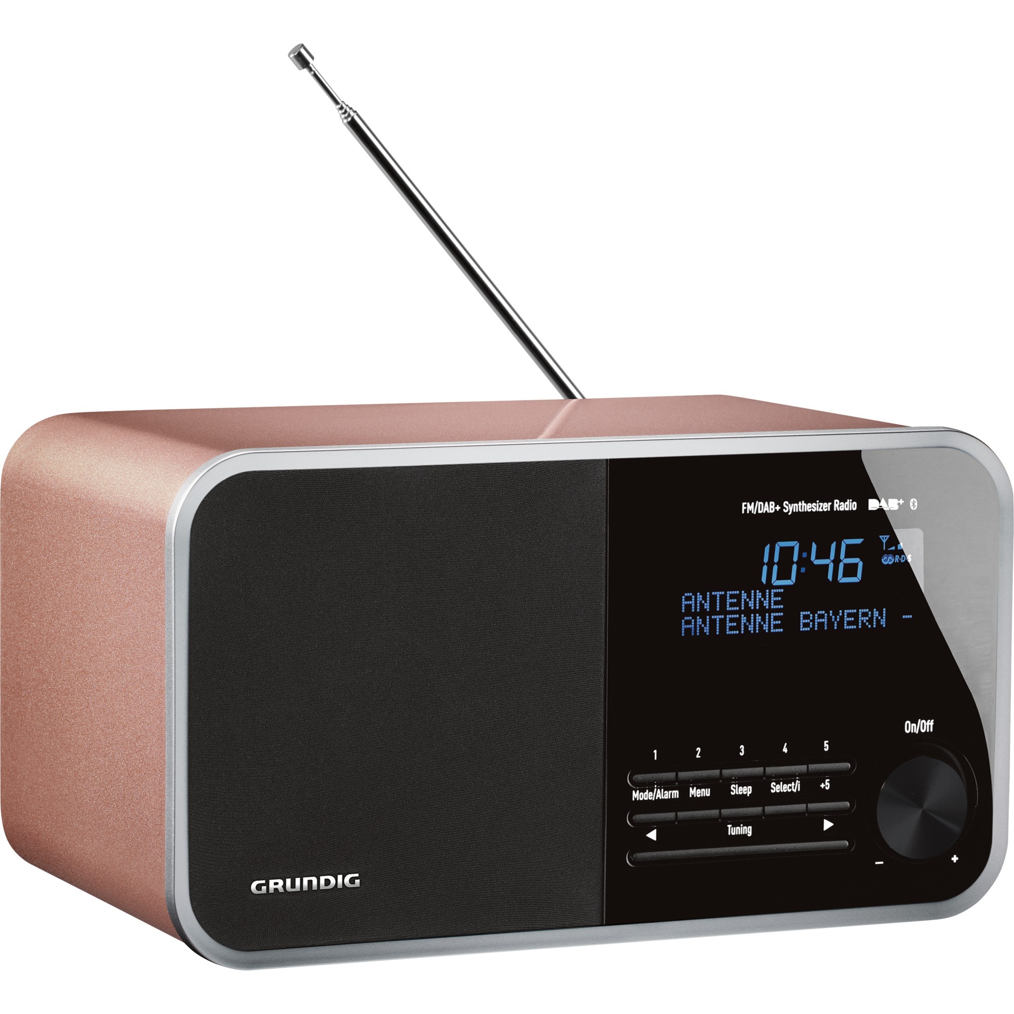 DTR 4000 DAB+ BT radio Zegar Różowe złoto