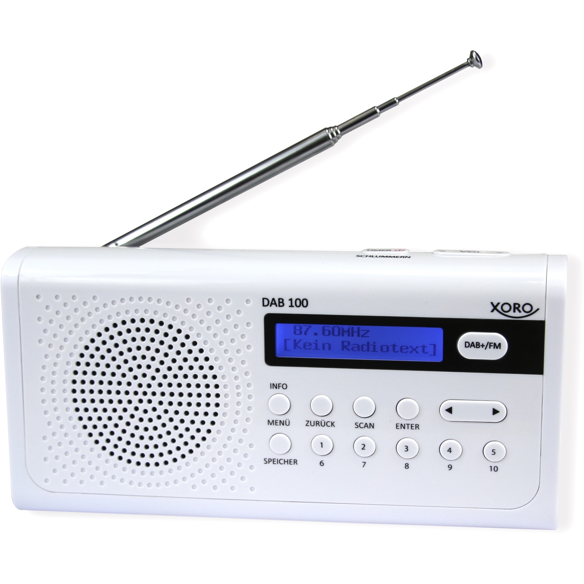 DAB 100 radio Przenośny Cyfrowy Biały