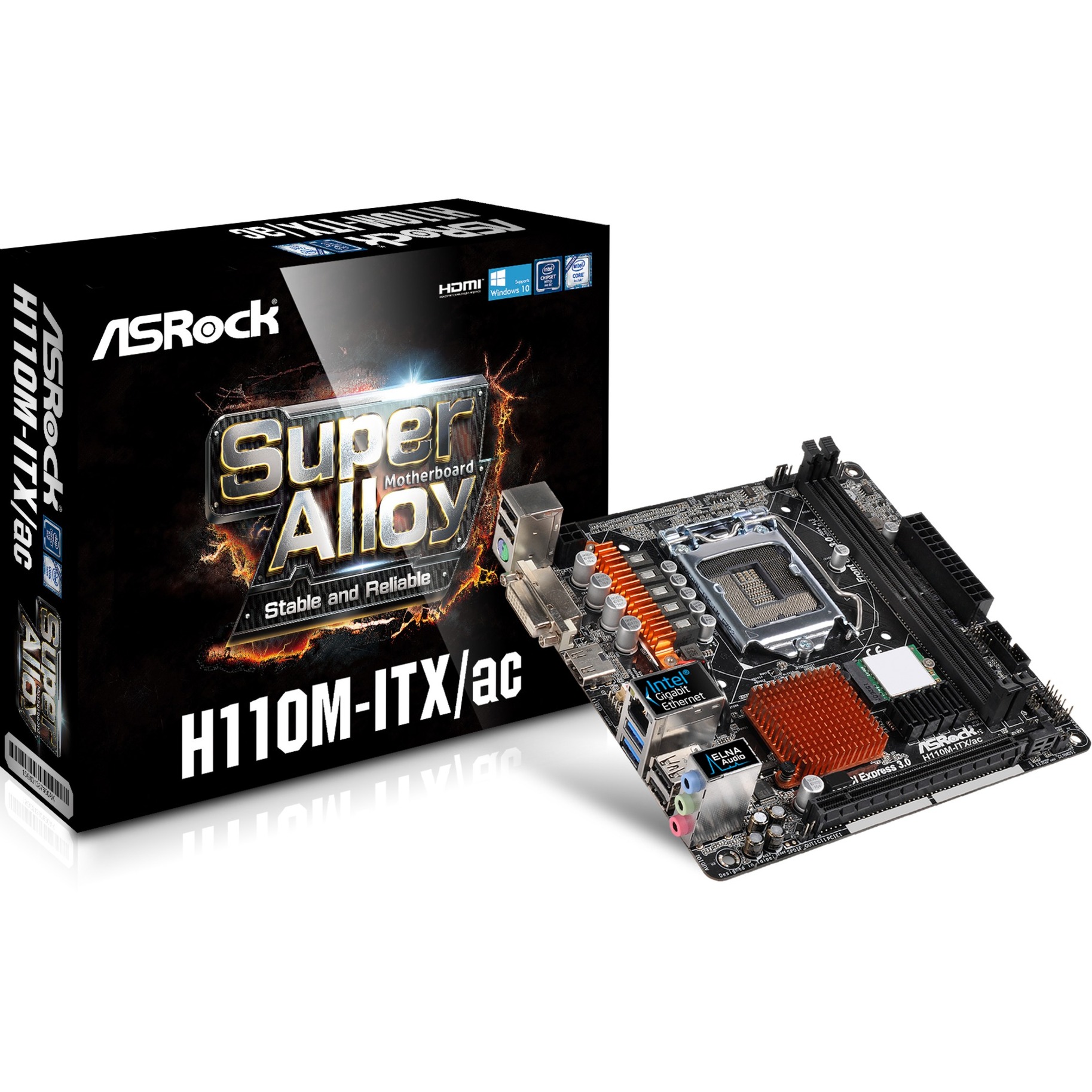H110M-ITX/ac LGA 1151 (Socket H4) Intel H110 mini ITX, Płyta główna