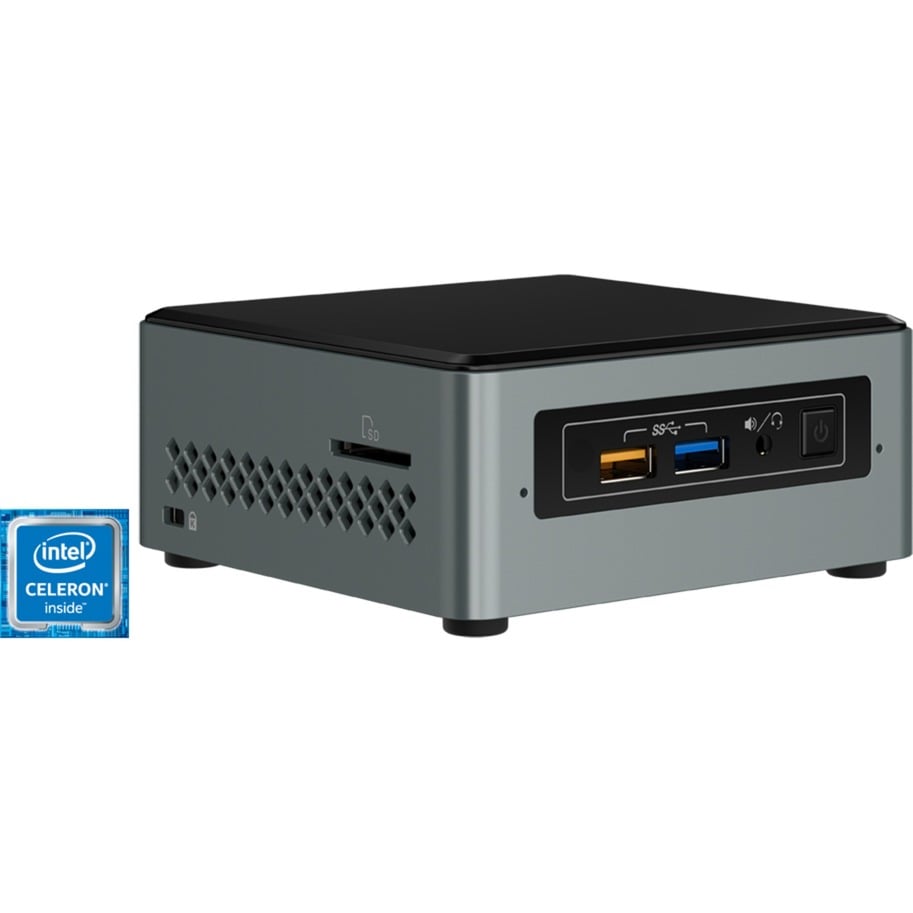 NUC NUC6CAYSAJ 1,50 GHz Intel Celeron J3455 Czarny, Szary Mini PC, Mini-PC