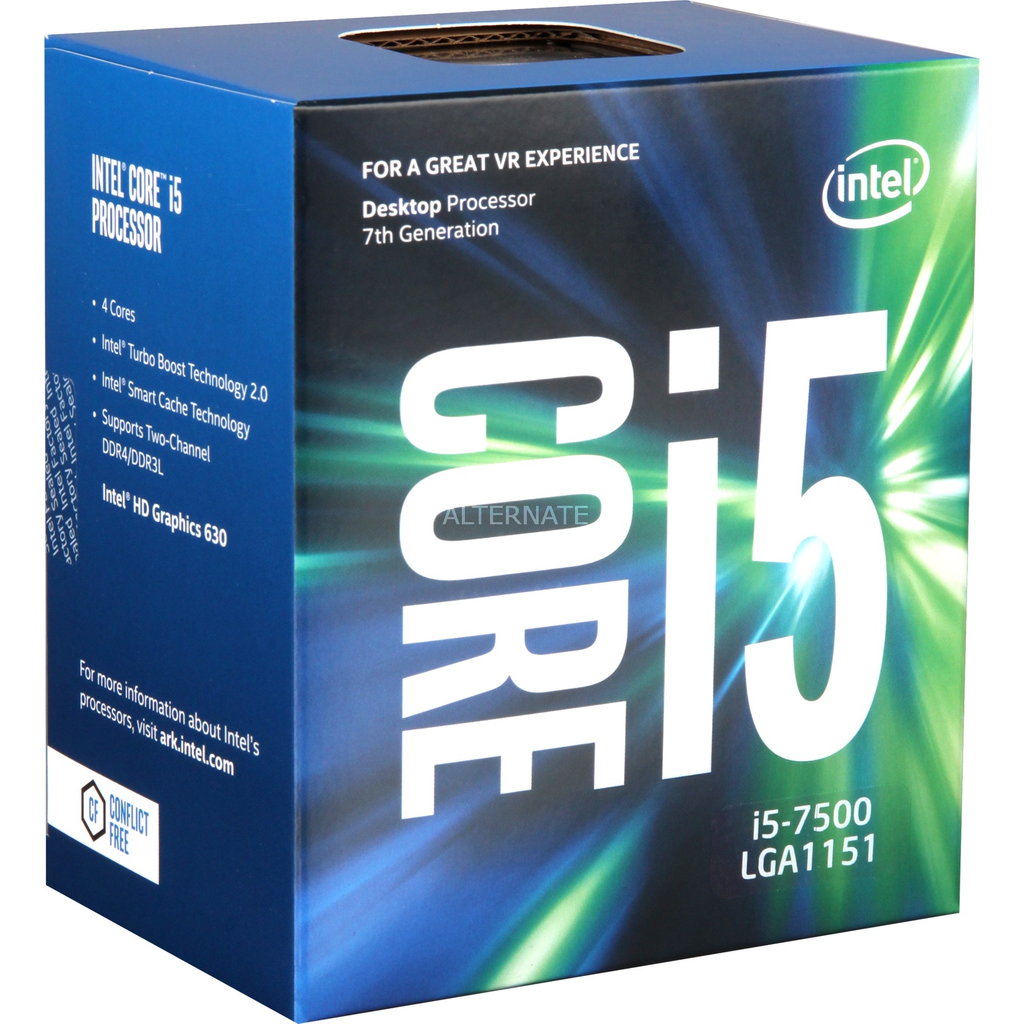Core i5-7500 procesor 3,4 GHz Pudełko 6 MB Smart Cache