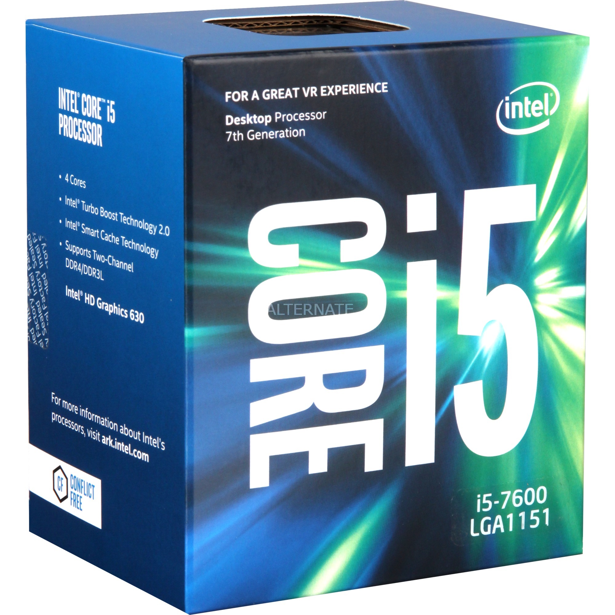 Core i5-7600 procesor 3,5 GHz Pudełko 6 MB Smart Cache
