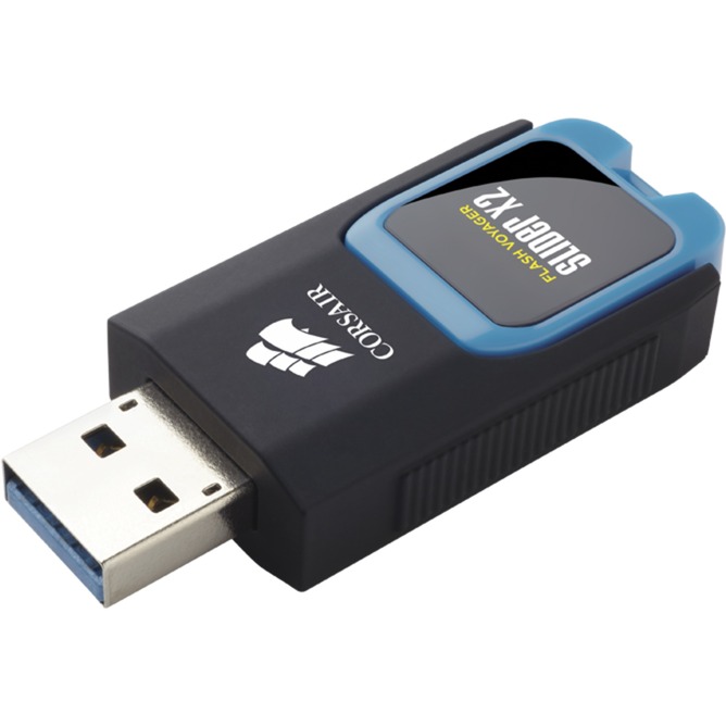 Voyager Slider X2 pamięć USB 128 GB 3.0 (3.1 Gen 1) Złącze USB typu A Czarny, Niebieski, Nośnik Pendrive USB