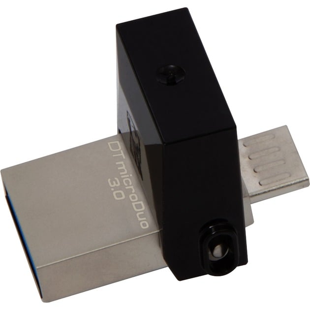 DataTraveler 16GB microDuo 3.0 pami?? USB 3.0 (3.1 Gen 1) Z??cze USB typu A Czarny, No?nik Pendrive USB