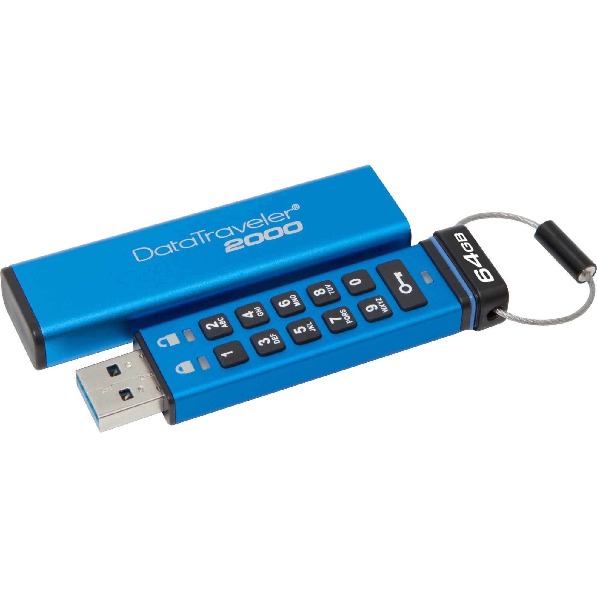 DataTraveler 2000 64GB pamięć USB 3.0 (3.1 Gen 1) Złącze USB typu A Niebieski, Nośnik Pendrive USB