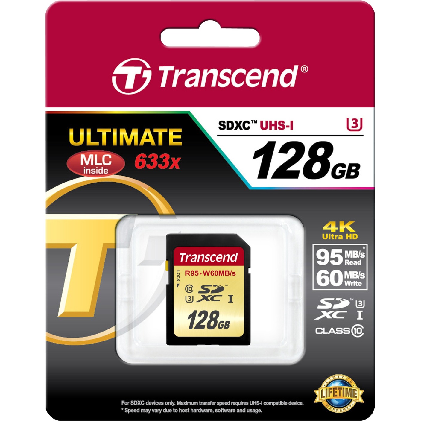 TS128GSDU3 pamięć flash 128 GB SDXC Klasa 10 UHS, Karty pamięci