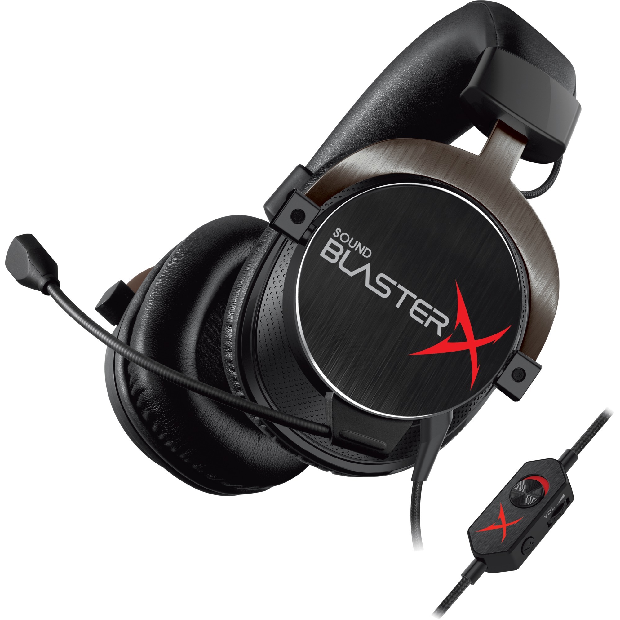 Sound BlasterX H5 zestawy słuchawkowe Binarny Opaska na głowę Czarny, Czerwony, Zestaw słuchawkowy