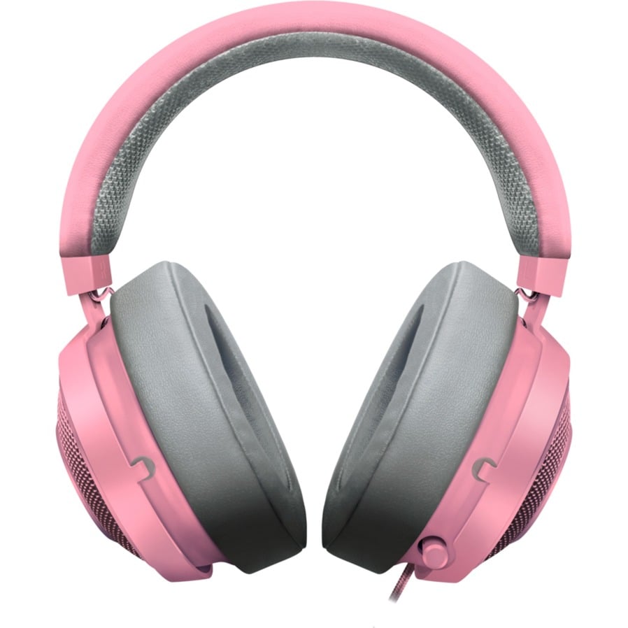 Kraken Pro v2 Quartz Headset zestawy słuchawkowe Binarny Opaska na głowę Szary, Różowy, Zestaw słuchawkowy