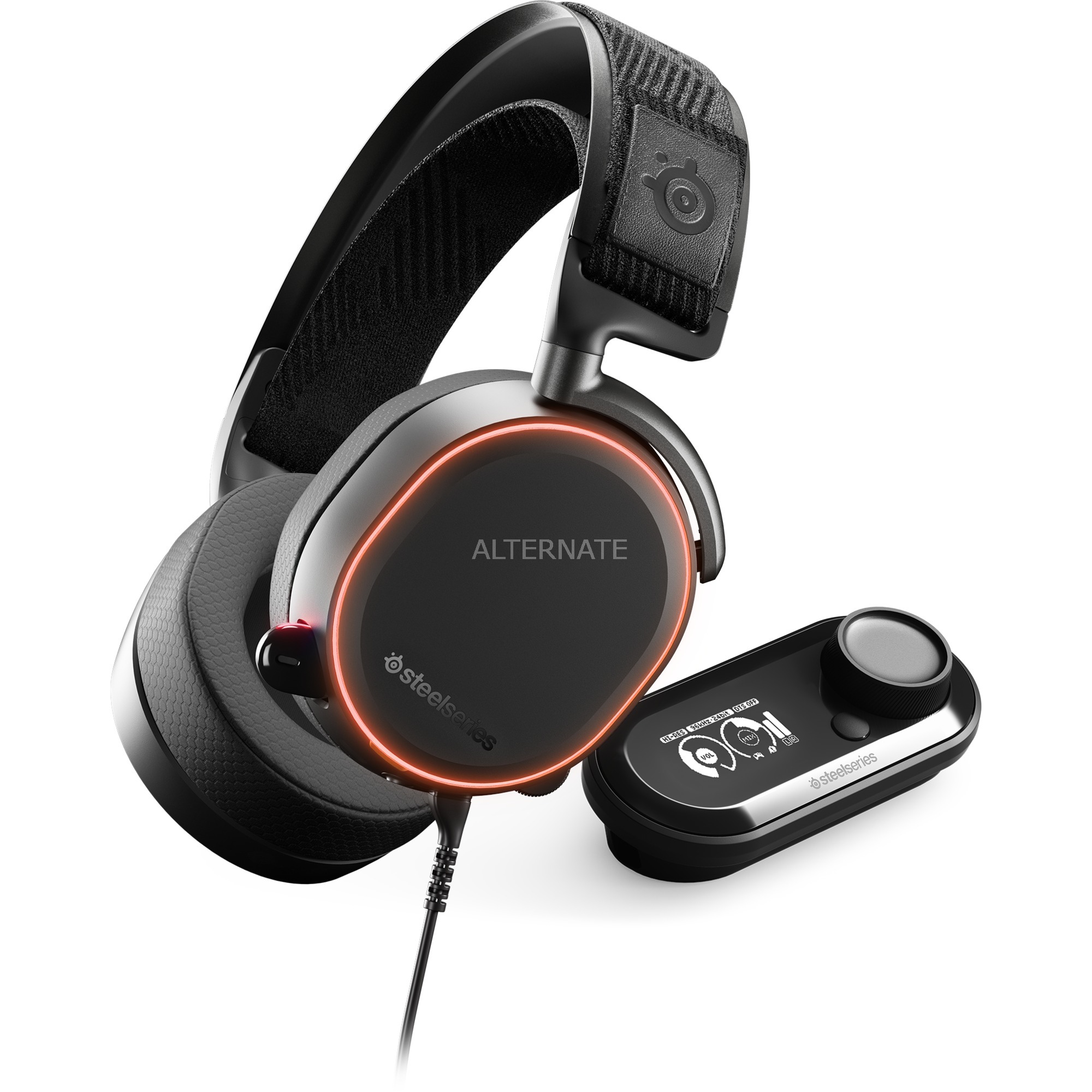 Arctis Pro + GameDAC zestawy słuchawkowe Binarny Opaska na głowę Czarny, Zestaw słuchawkowy