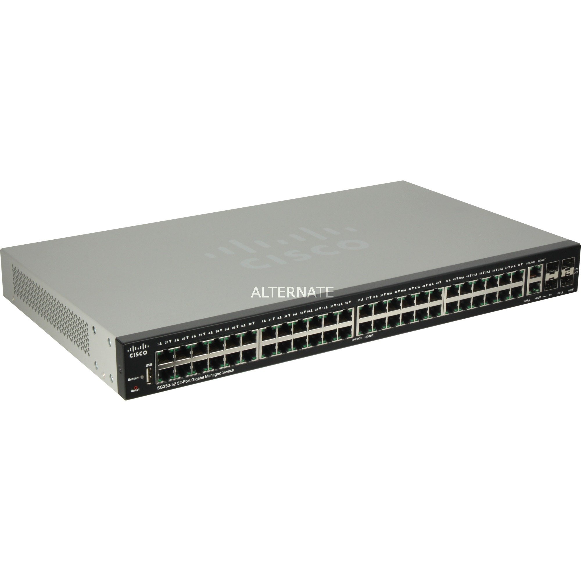 SG350-52 Zarz?dzany L3 Gigabit Ethernet (10/100/1000) Czarny 1U, Prze??cznik