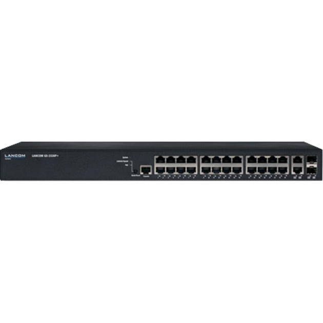 GS-2326P+ Zarz?dzany Gigabit Ethernet (10/100/1000) Czarny 1U Obs?uga PoE, Prze??cznik