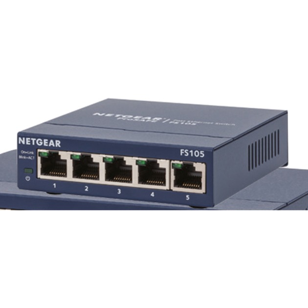 FS105-300PES łącza sieciowe Nie zarządzany L2 Fast Ethernet (10/100) Niebieski, Przełącznik