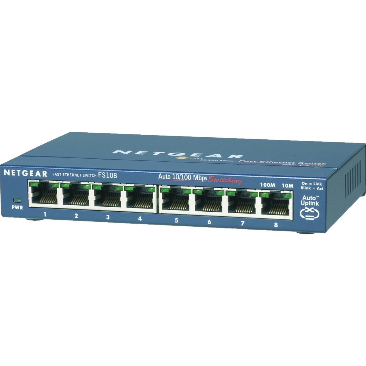 FS108-300PES ??cza sieciowe Nie zarz?dzany L2 Fast Ethernet (10/100) Niebieski, Prze??cznik