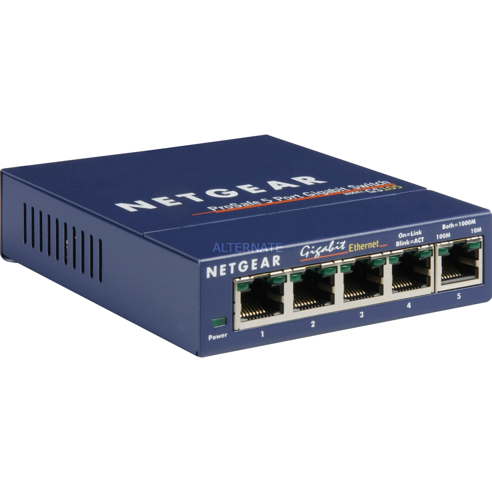 GS105 Nie zarządzany Gigabit Ethernet (10/100/1000) Niebieski, Przełącznik