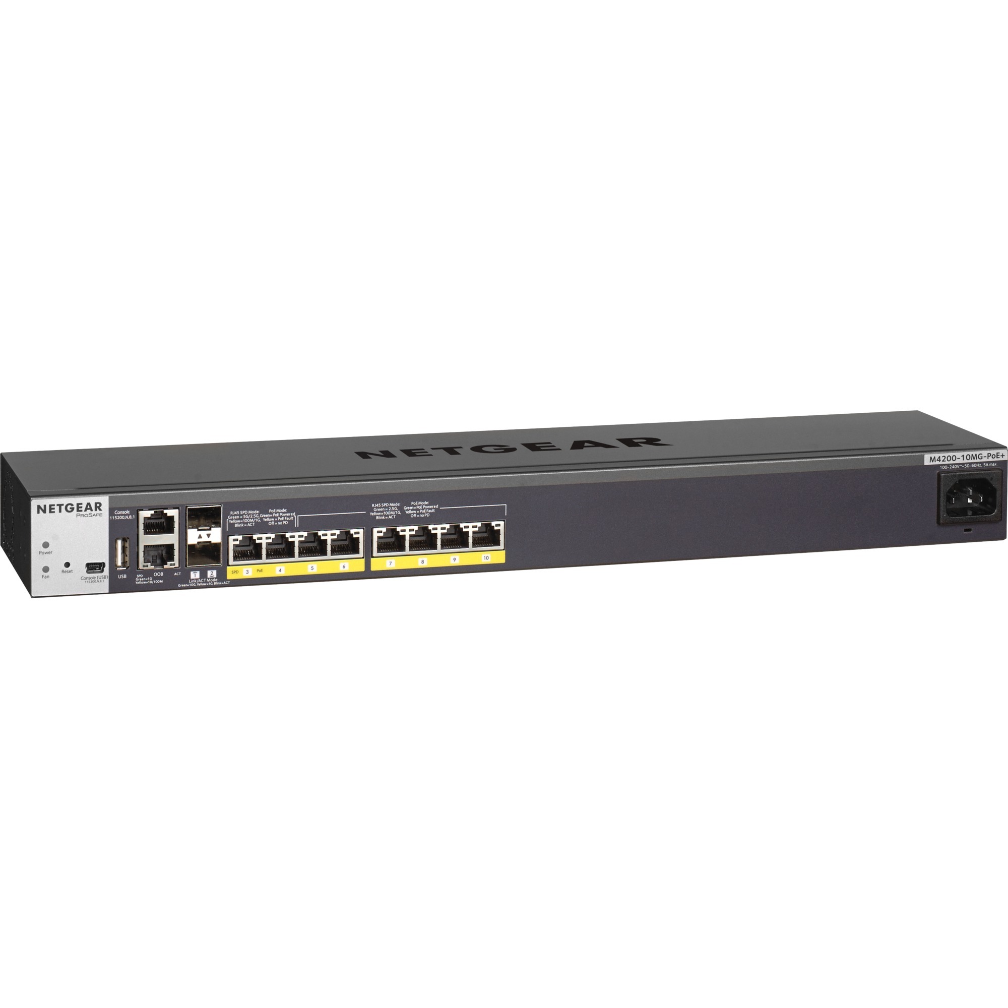 M4200-10MG-PoE+ Zarządzany L2/L3 10G Ethernet (100/1000/10000) Grafitowy 1U Obsługa PoE, Przełącznik
