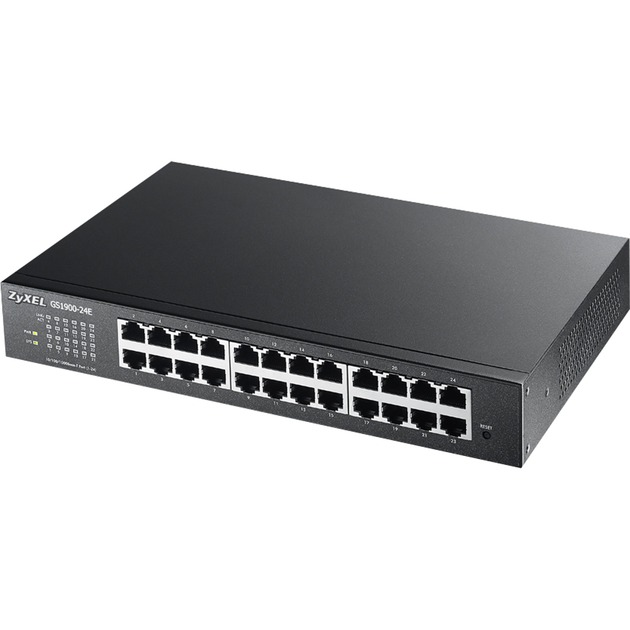 GS1900-24E Zarz?dzany L2 Gigabit Ethernet (10/100/1000) Czarny, Prze??cznik
