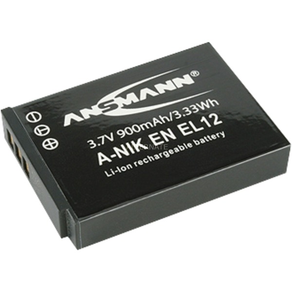 A-Nik EN EL 12 akumulator Akumulator litowo-jonowy (Li-Ion) 900 mAh 3,7 V, Bateria do aparatu fotograficznego