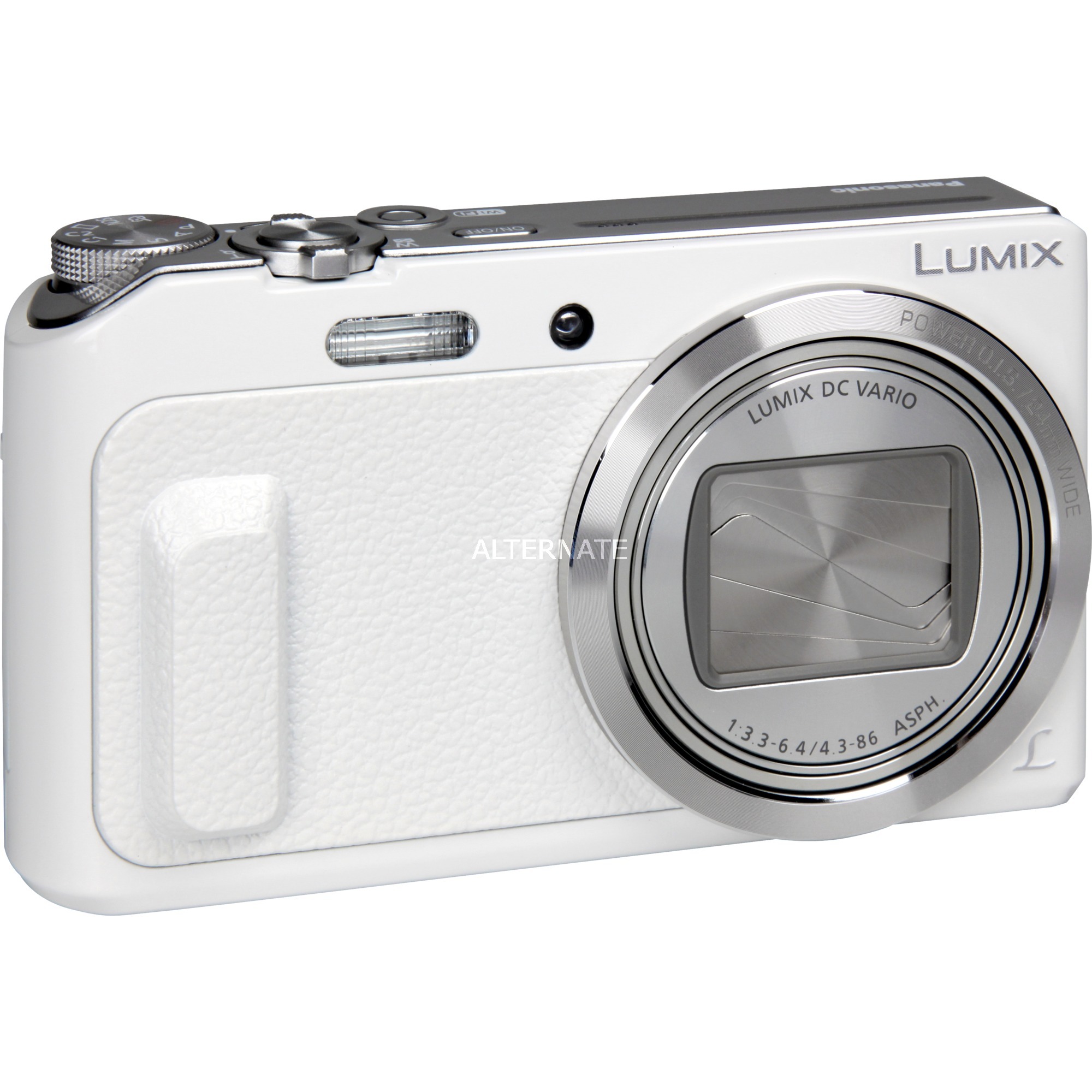 Lumix DMC-TZ58 Kompaktowy aparat fotograficzny 16 MP 1/2.33" MOS 4608 x 3456 piksele Biały, Cyfrowy aparat fotograficzny