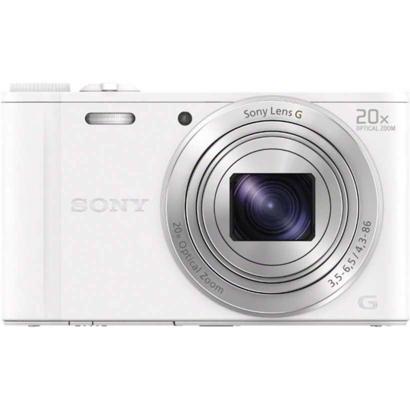 Cyber-shot DSC-WX350 Kompaktowy aparat fotograficzny 18,2 MP 1/2.3" CMOS 4896 × 3264 Bia?y, Cyfrowy aparat fotograficzny