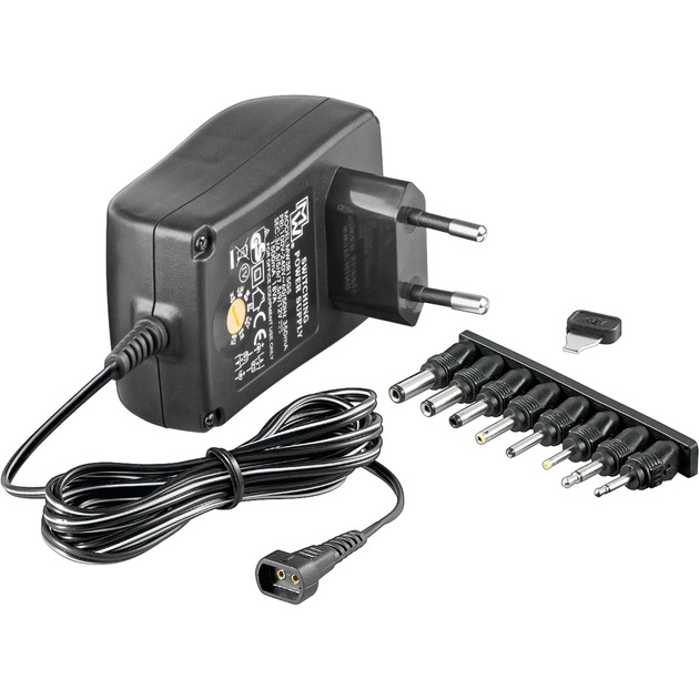 AC/DC adaptor Czarny adapter zasilający/ inwentor, Zasilacz sieciowy