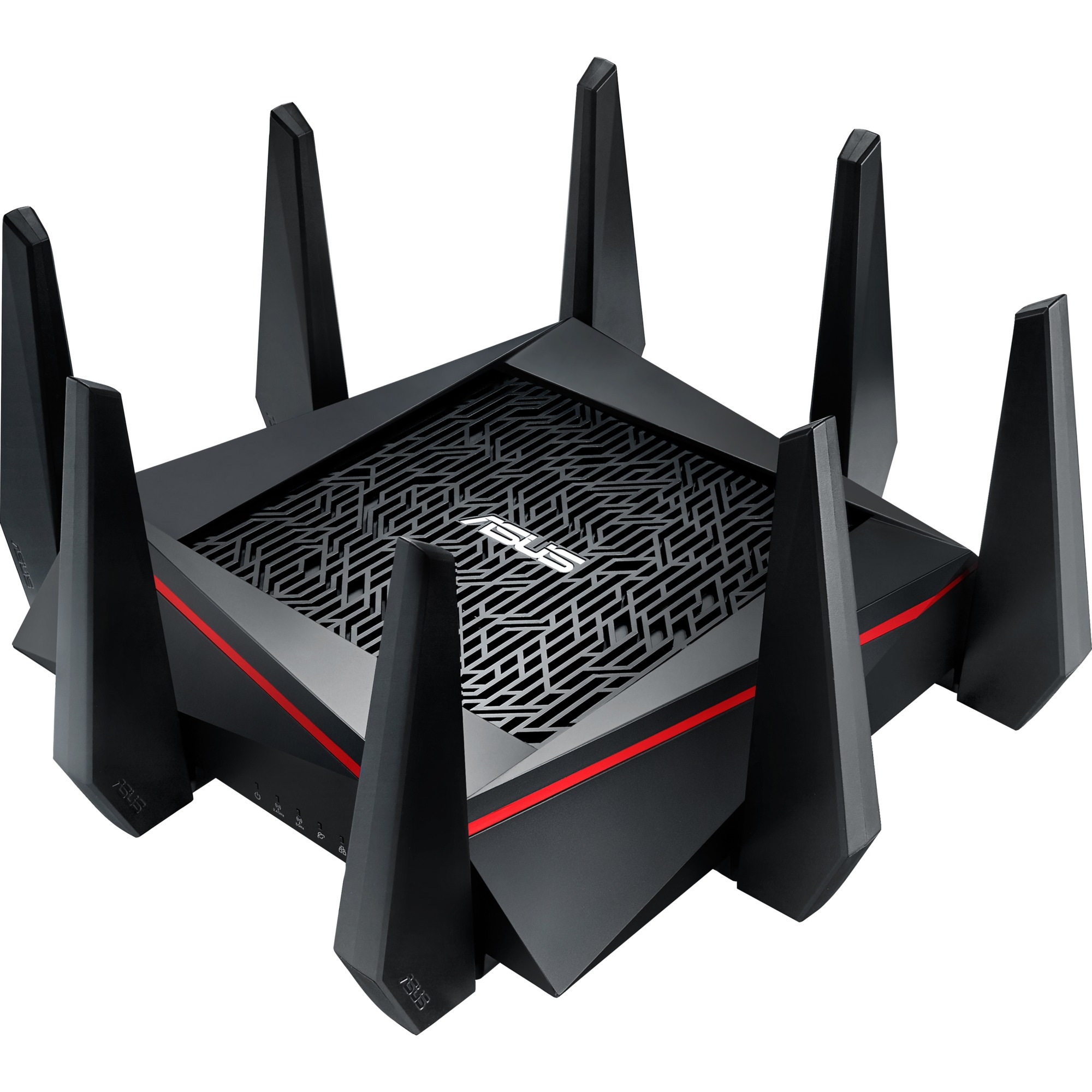 RT-AC5300 router bezprzewodowy Tri-band (2.4 GHz/5 GHz/5 GHz) Gigabit Ethernet Czarny, Czerwony