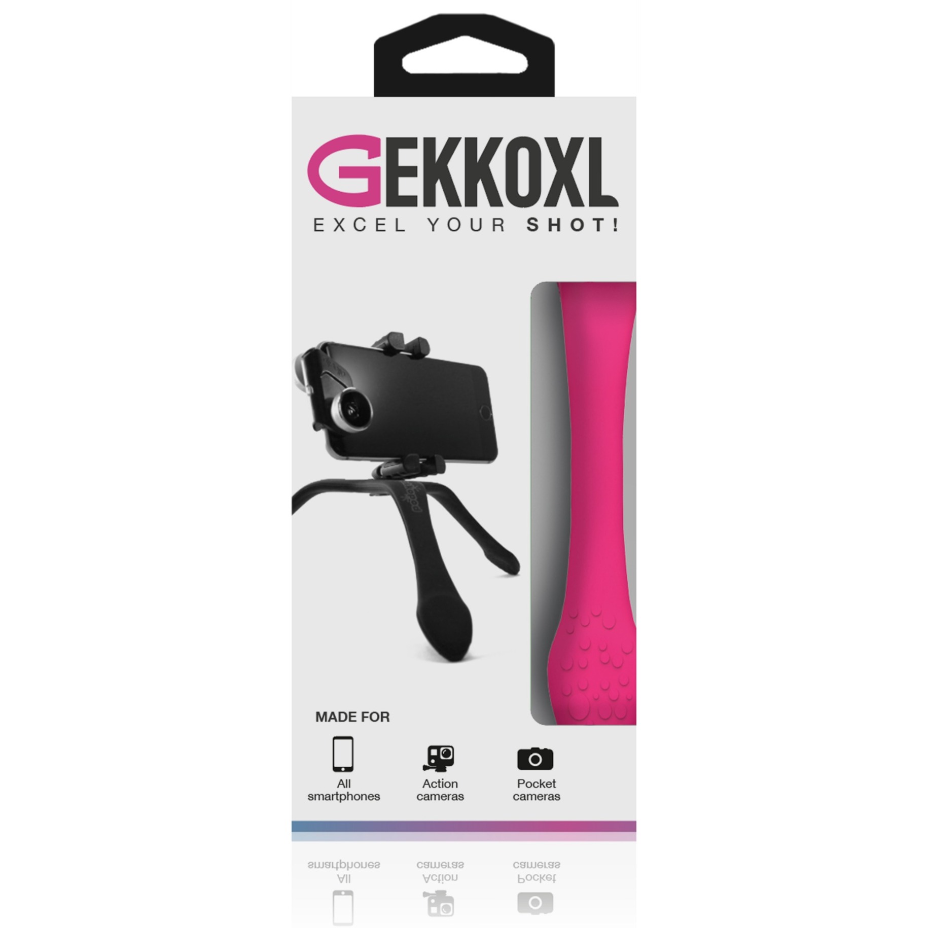 GekkoXL Smartphone/Action camera 3noga(i) Różowy statyw, Statywy i akcesoria do statywu