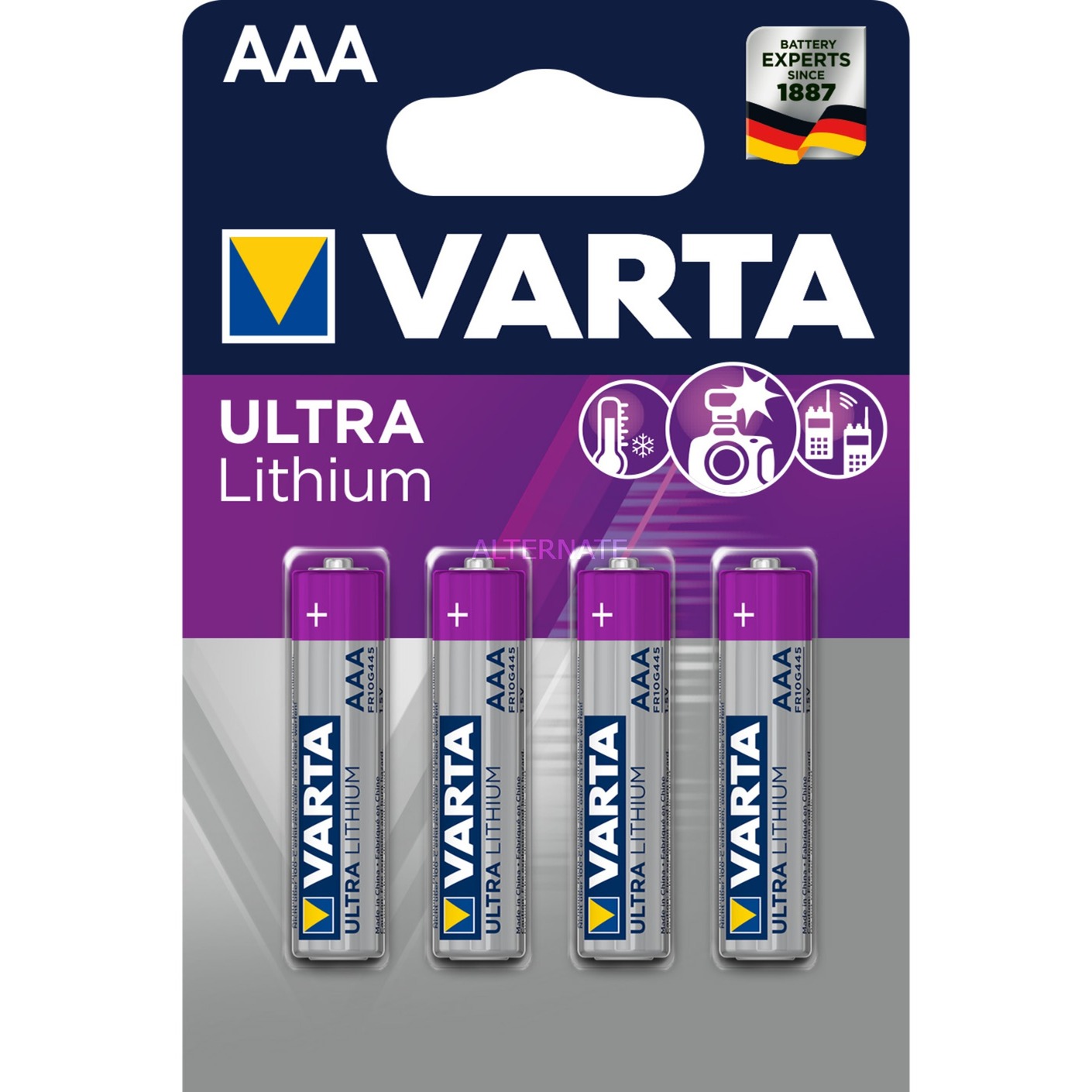 4x AAA Lithium Lit 1.5V bateria jednorazowa