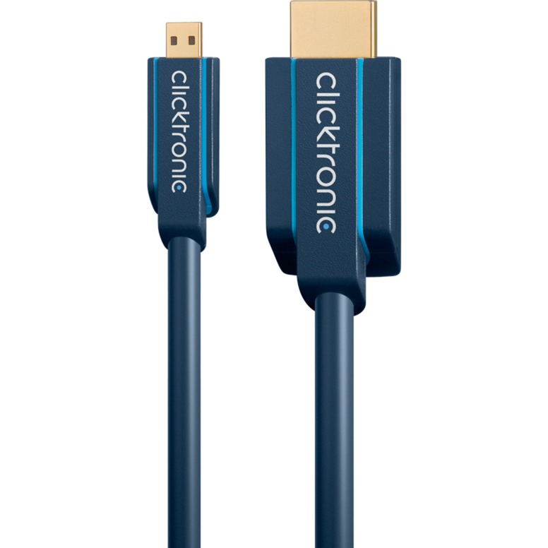 1m Micro-HDMI Adapter kabel HDMI HDMI Type D (Micro) HDMI Type A (Standard) Niebieski