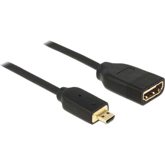 0.2m, HDMI-A/HDMI Micro-D kabel HDMI 0,2 m HDMI Type D (Micro) HDMI Type A (Standard) Czarny, Adapter