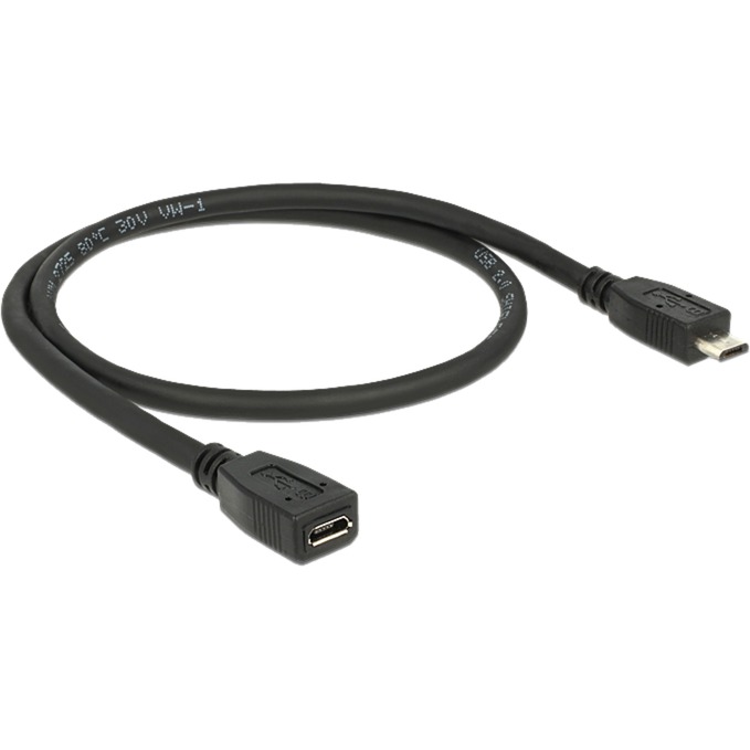 0.5m USB 2.0 kabel USB 0,5 m Micro-USB B Męska Żeńska Czarny