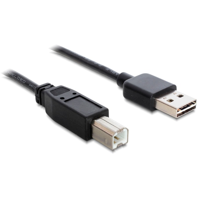 0.5m, USB2.0-A/USB2.0-B kabel USB 0,5 m USB A USB B Męska Czarny