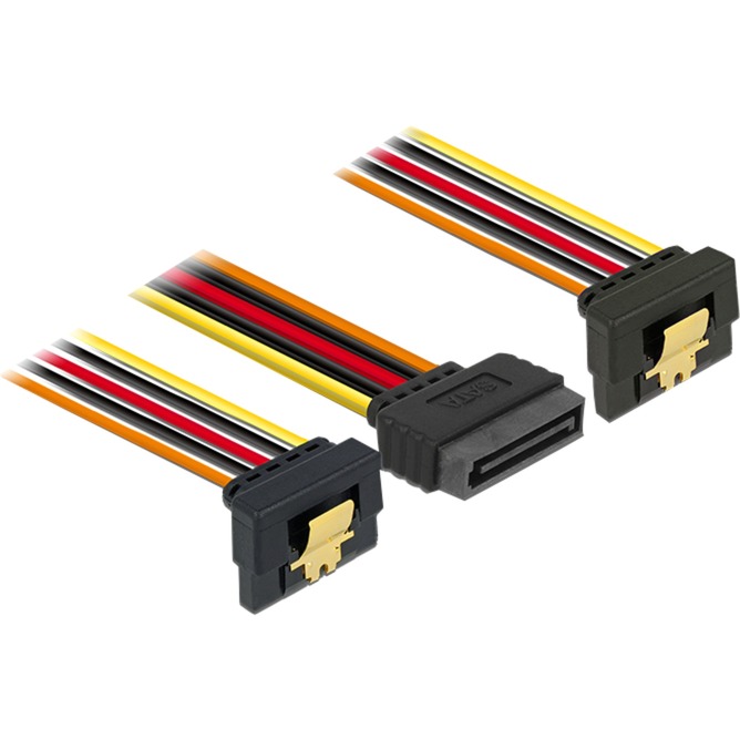 60145 kabel SATA 0,15 m Czarny, Pomarańczowy, Czerwony, Żółty SATA 15-pin, Y-cable